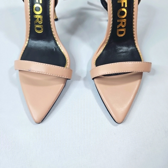 Tom Ford Neutral Padlock Heels Size 38 - Picture 3 of 11